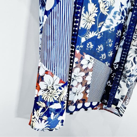 Roz & Ali Colorful Patchwork Kimono Size Small EUC - Picture 5 of 11